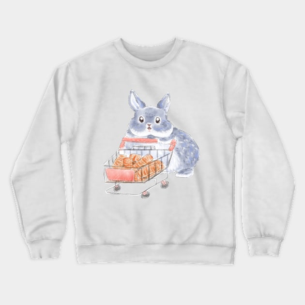 Shooping Rabbit Crewneck Sweatshirt by GambarGrace